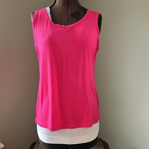 P.B.J  sports pink feminine tank top size Med NWT extremely soft machine wash - Picture 9 of 11